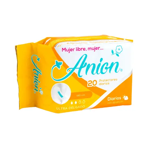 [7500463637025] Protectores diarios ultra delgados 20pz ANION