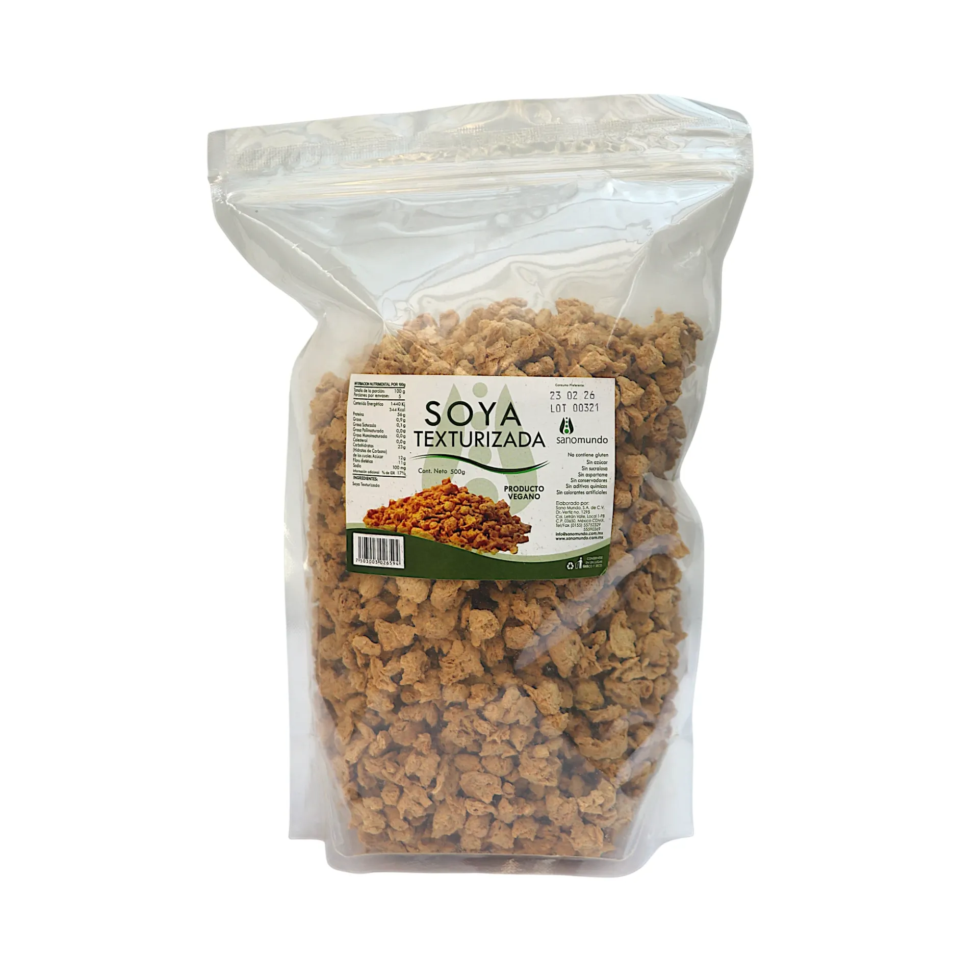 [7503003026594] Soya texturizada 500gr SANO MUNDO