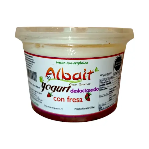 [7503016727242] Yoghurt deslactosado con fresa 500ml ALBAIT
