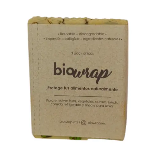 [7501009000785] Telas enceradas chicas 3 pz BIOWRAP