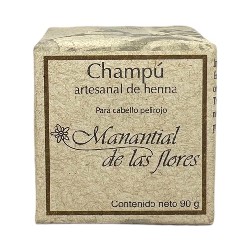 [7503020772337] Champú en barra de henna 90gr MANANTIAL DE LAS FLORES