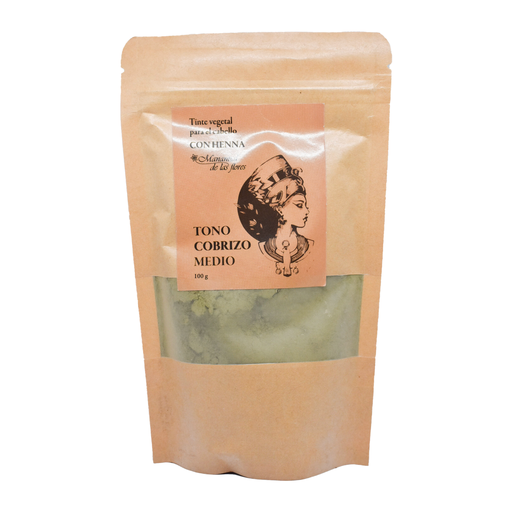 [7503020772429] Tinte vegetal cabello de henna tono medio 100gr MANANTIAL DE LAS FLORES