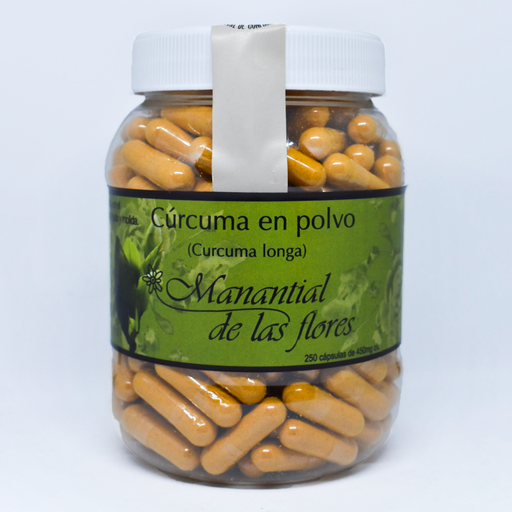 [7503020772900] Cúrcuma en cápsulas 250pz MANANTIAL DE LAS FLORES