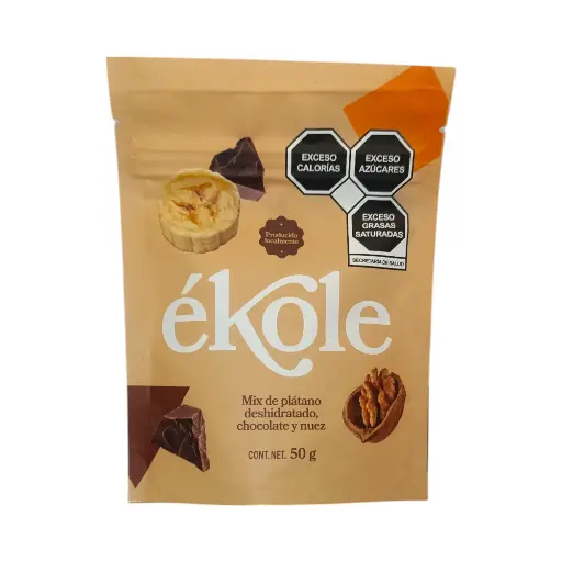 [7503049741246] Mix de nueces con plátano deshidratado y chocolate 50gr ÉKOLE