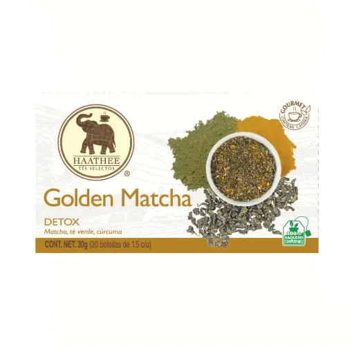 [405] Mezcla de té verde con matcha y cúrcuma sabor Golden Matcha 35gr HAATHEE