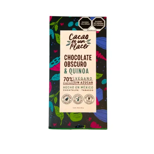 [7500463129742] Chocolate obscuro con quinoa al 70% 80gr CACAO ES UN PLACER