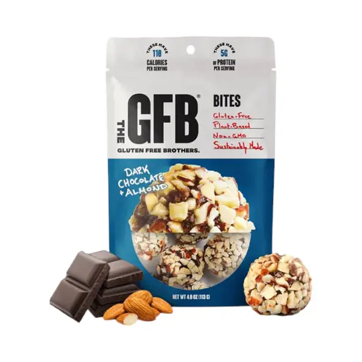 [856818008123] Bolitas de proteína veganas de chocolate amargo con almendra 113gr THE GFB