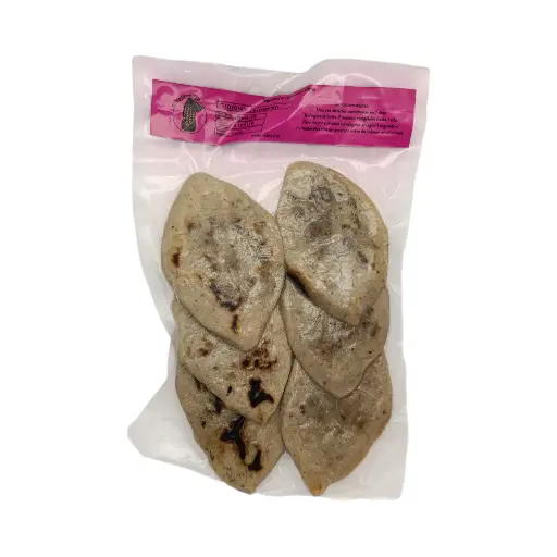 Tlacoyos de chicharrón 6pz CAL Y MAÍZ