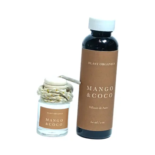 Difusor para coche de mango y coco 5ml con refill de 60ml BLAST ORGANICS