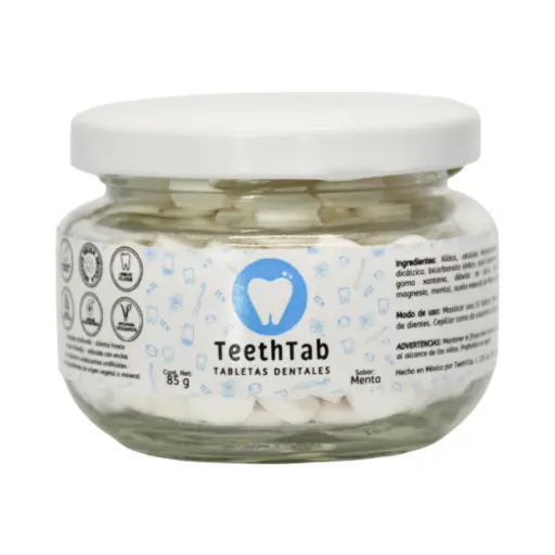 [7500464635730] Pasta dental en tabletas de menta 85gr TEETHTAB