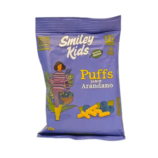 [7804650970217] Puffs sabor arándano 12gr SMILEY KIDS