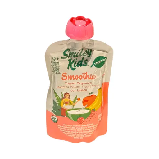 [7804650970637] Smoothie orgánico yogurt 90gr SMILEY KIDS