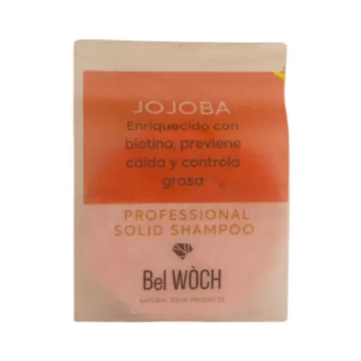 [7502295110035] Barra de shampoo sólido de jojoba 80gr BEL WOCH