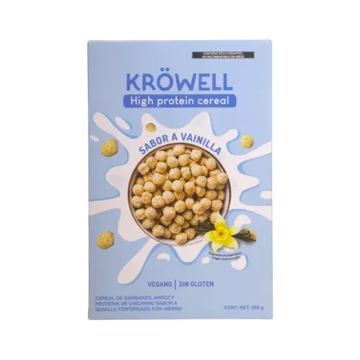 [7500465107557] Cereal de vainilla alto en proteína 288gr KRÖWELL