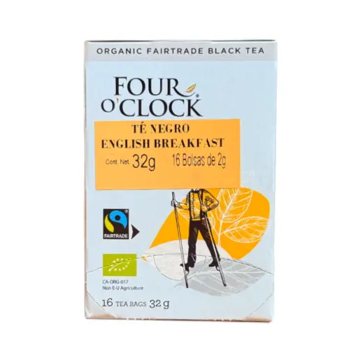 [HAB] Té orgánico English Blend (16 sobres) FOUR O'CLOCK