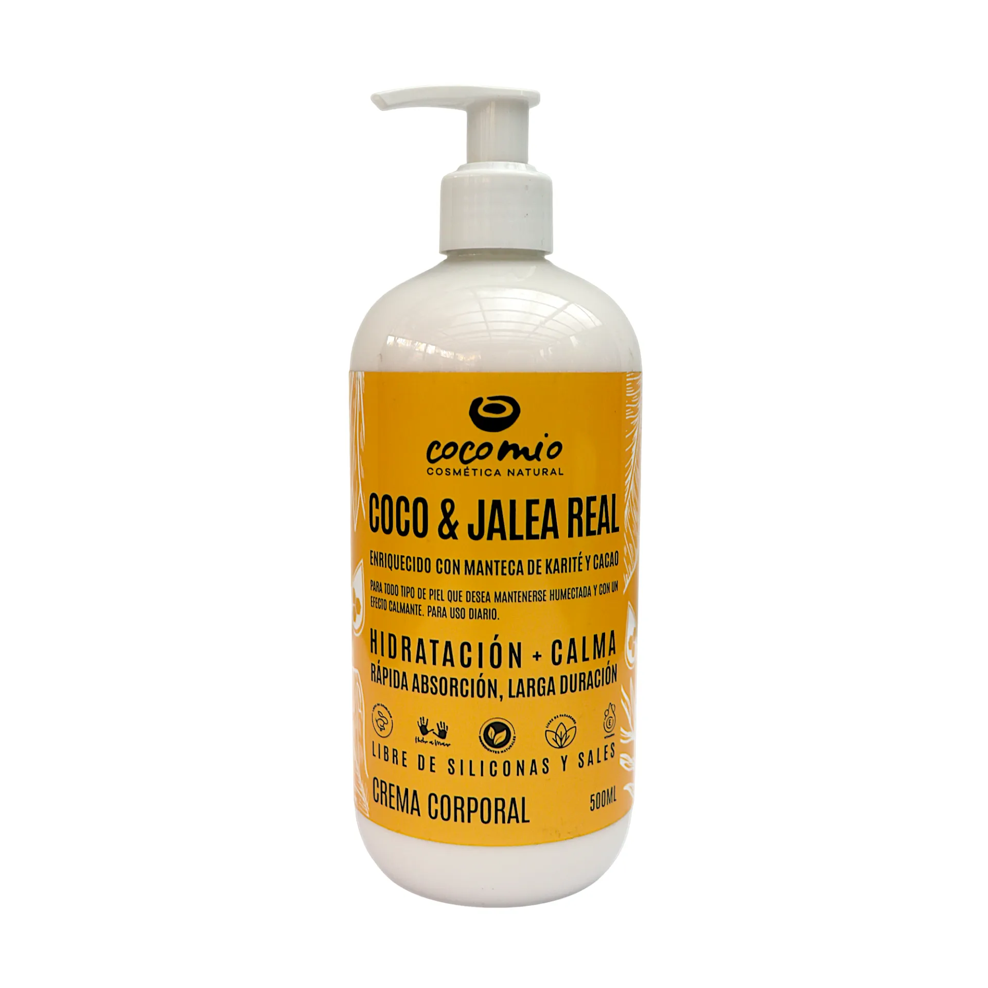Crema corporal de coco y jalea real 500ml COCOMIO