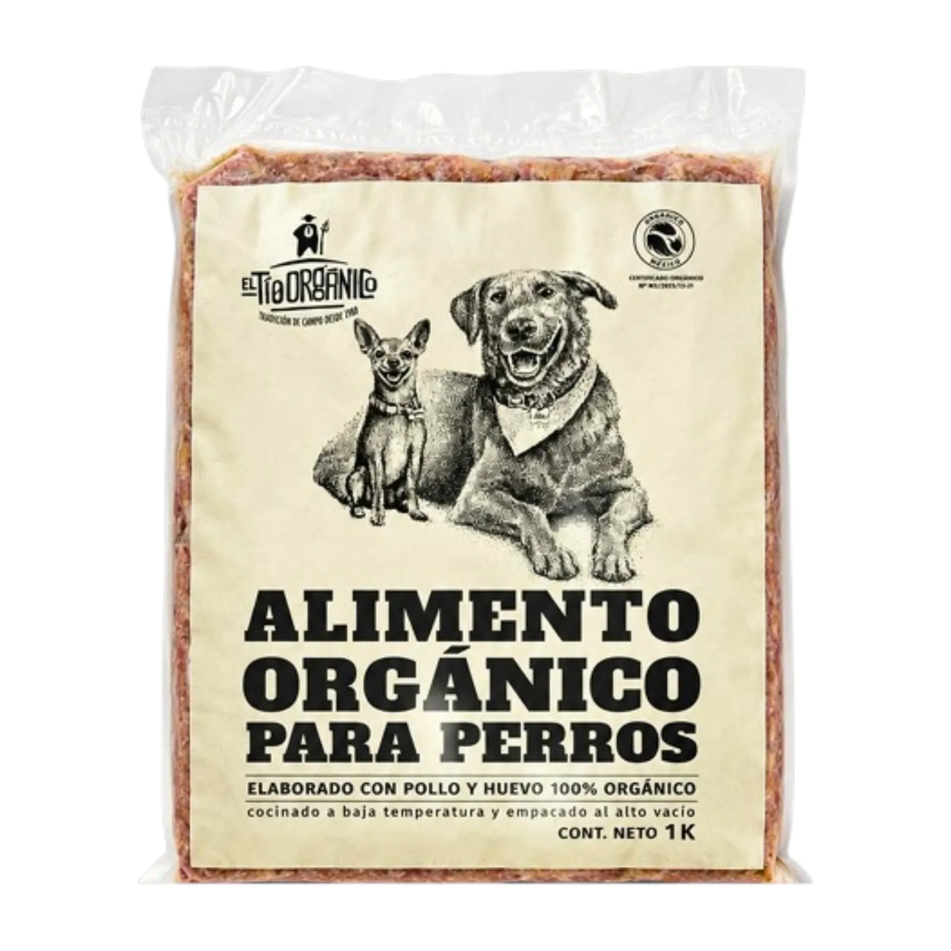 Alimento orgánico para perros 1kg EL TÍO ORGÁNICO